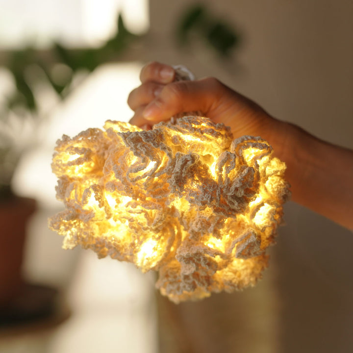 9.15m, 50 Bulbs | Handmade Crochet Floral LED Fairy Light