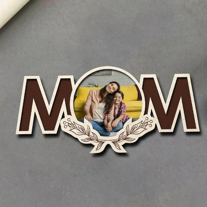 Photo Personalized Handmade Mom Theme Wooden Fridge Magnet | Set Of 3