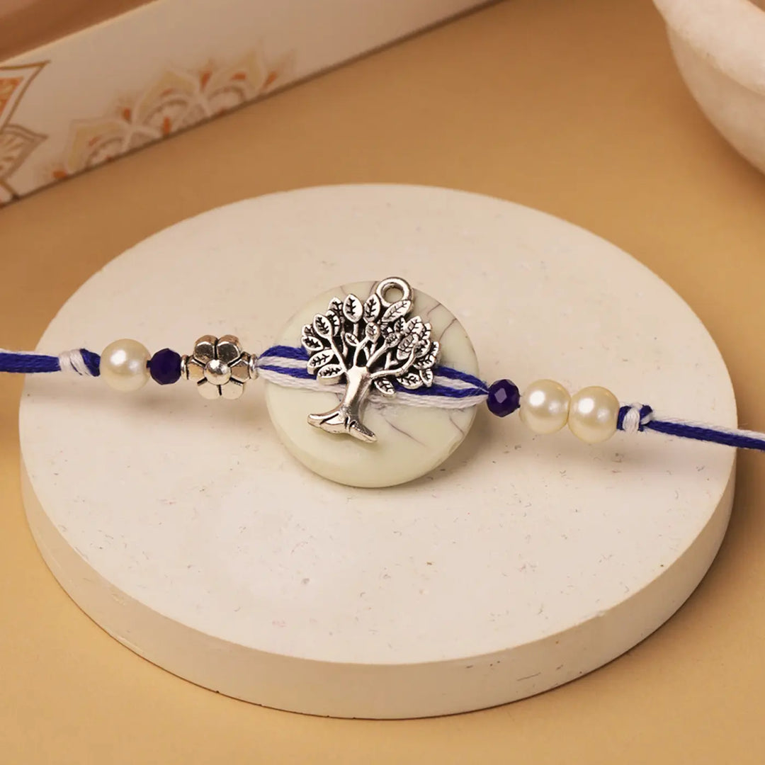 Handmade Wishing Tree Rakhi With Roli Chawal