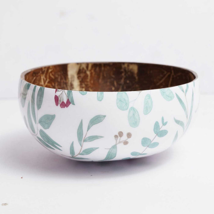 Eco-Friendly Handmade Enamel Serving Decorative Coconut Shell Bowl