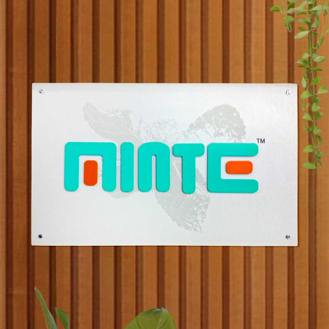 Personalized Minimalist Acrylic Office Name Plate With Logo