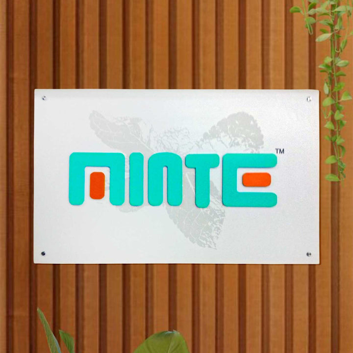 Personalized Minimalist Acrylic Office Name Plate With Logo