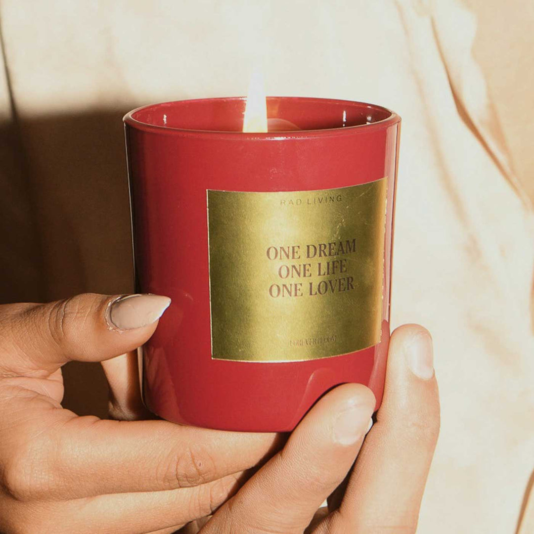 Hand Poured One Dream, One Life, One Lover, Forever Bloom Scented Soy Wax Candle