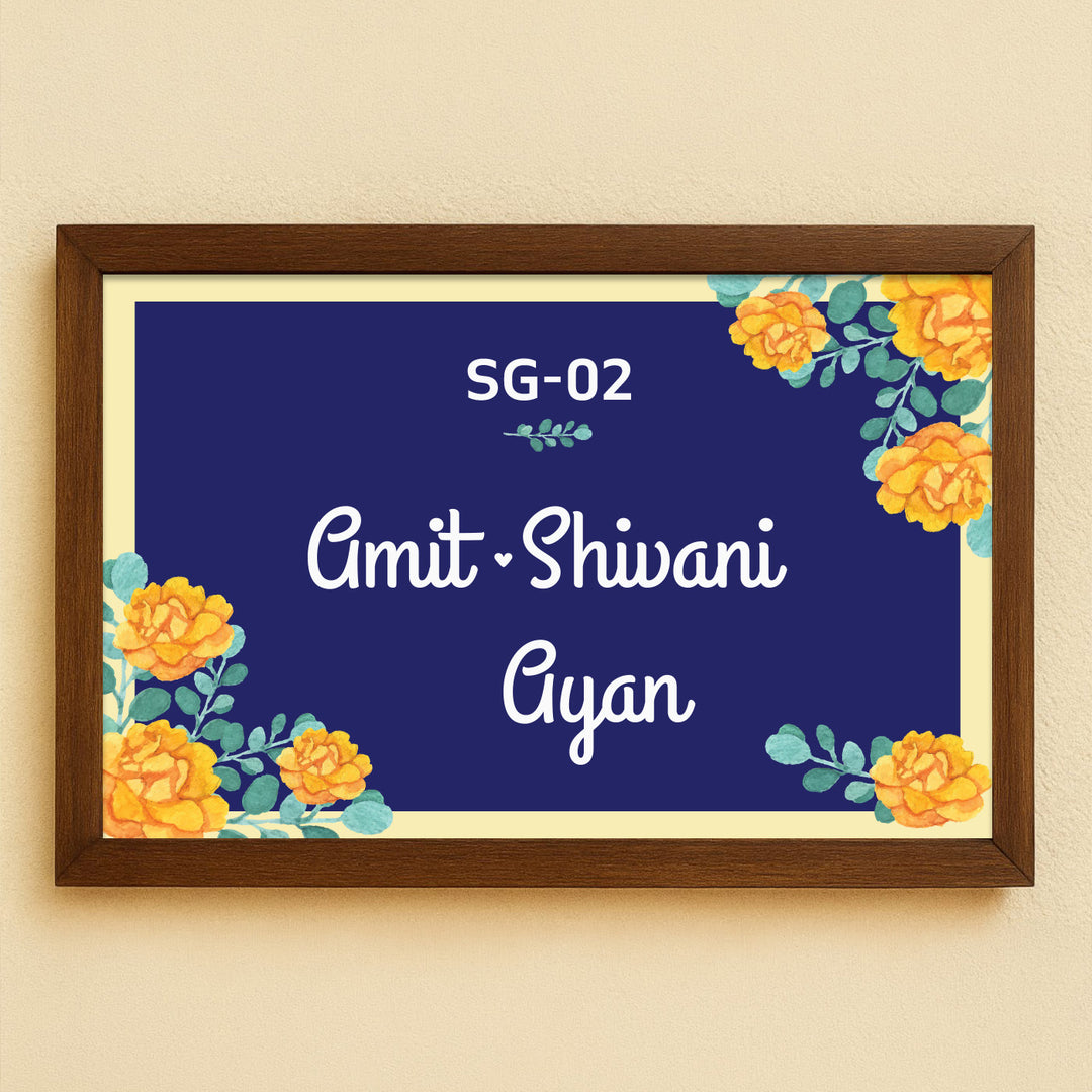 Personalized Deco Rhythm Printed Wooden & Acrylic Name Plate with 3D Letters