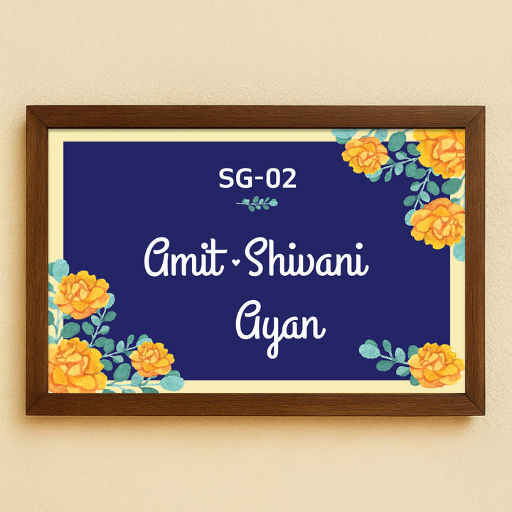 Personalized Deco Rhythm Printed Wooden & Acrylic Name Plate with 3D Letters