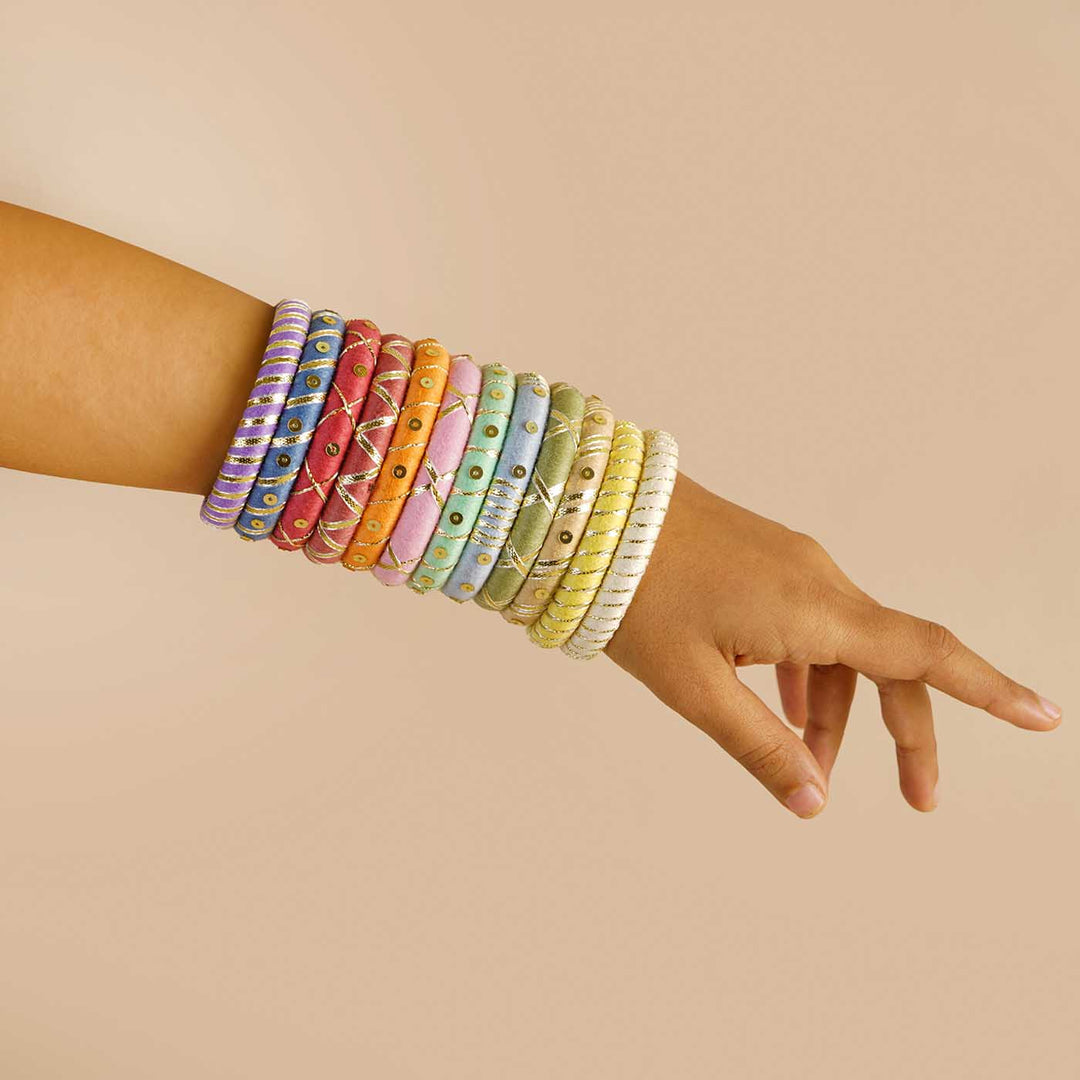 Gotta Patti Gota Patti Bangles Design Multicolor Handcrafted