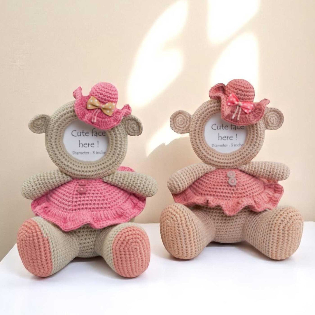 Handmade Crochet Photo Frame for Girls