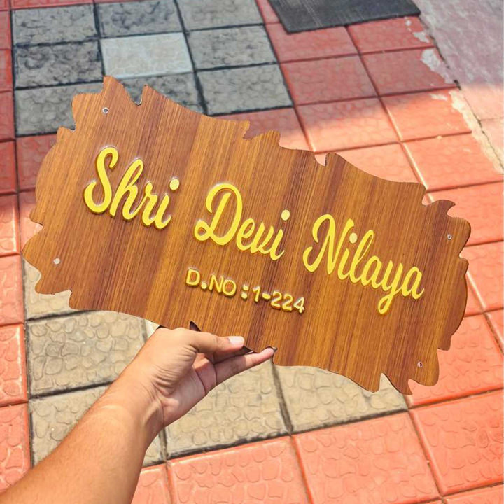 Unique Edge Design Personalized ACP & Resin Name Plate For Home