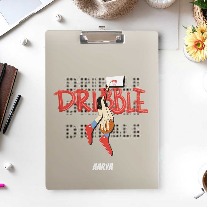 Personalized Basketball Fever Girl Theme Acrylic Clipboard