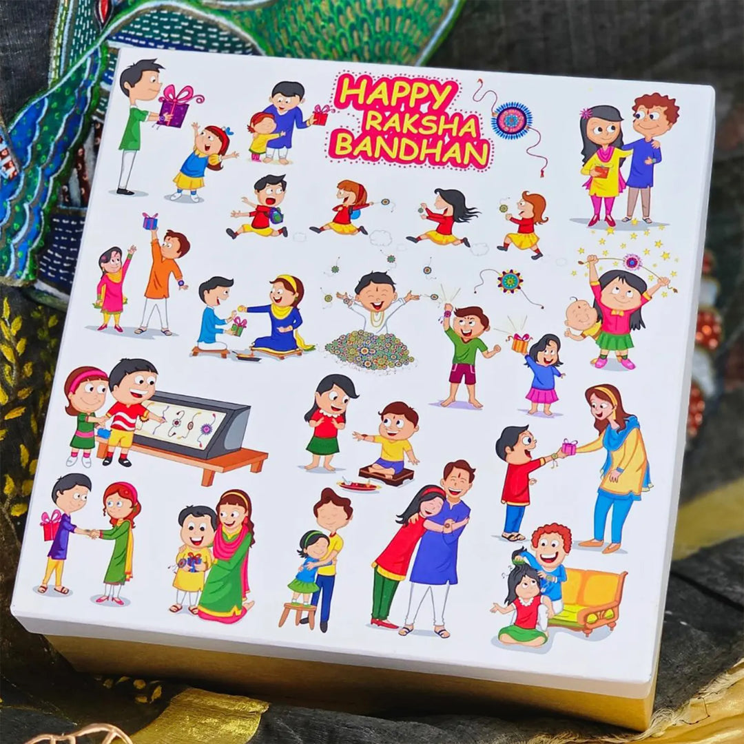 Personalized Coffee Lover Rakhi Hamper | Includes 1 Ceramic Mug, 1 Coffee Wax Tablet, 1 Premium Coffee, 1 Keepsake, 1 Rakhi & 1 Message Card
