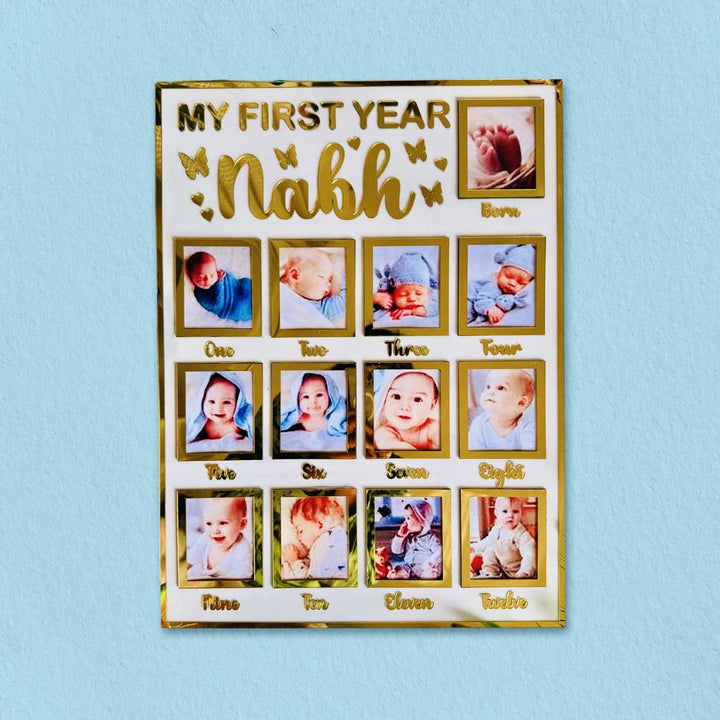 Photo Personalized Handmade First Year Acrylic Photo Frame