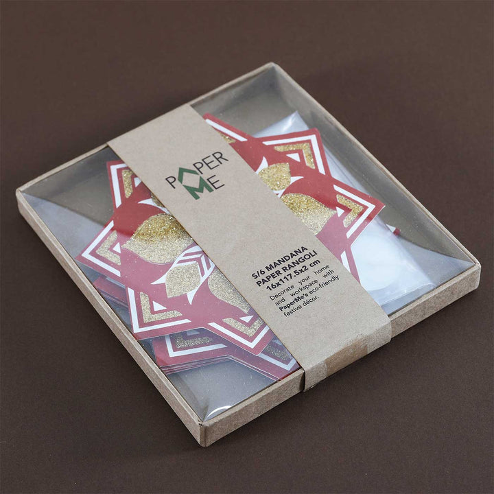 Handmade Mandana Rangoli Design Paper Tealight Holder