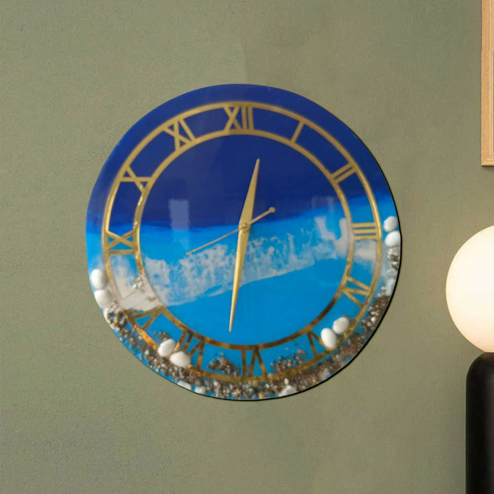 Handmade Beach Theme Resin Wall Clock