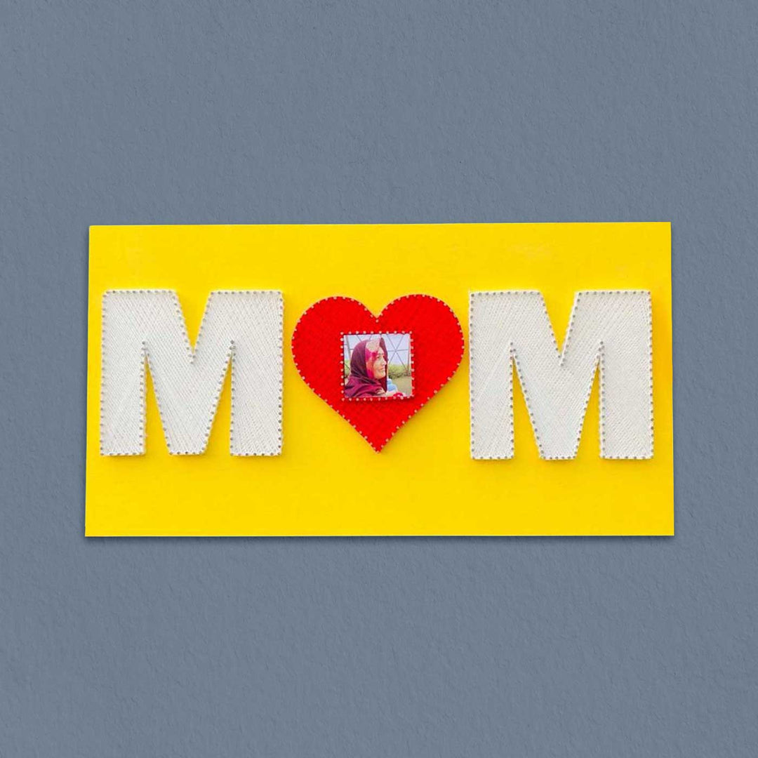 Photo Personalized Handmade String Art Mom Wooden Decorative Plaque For Mothers