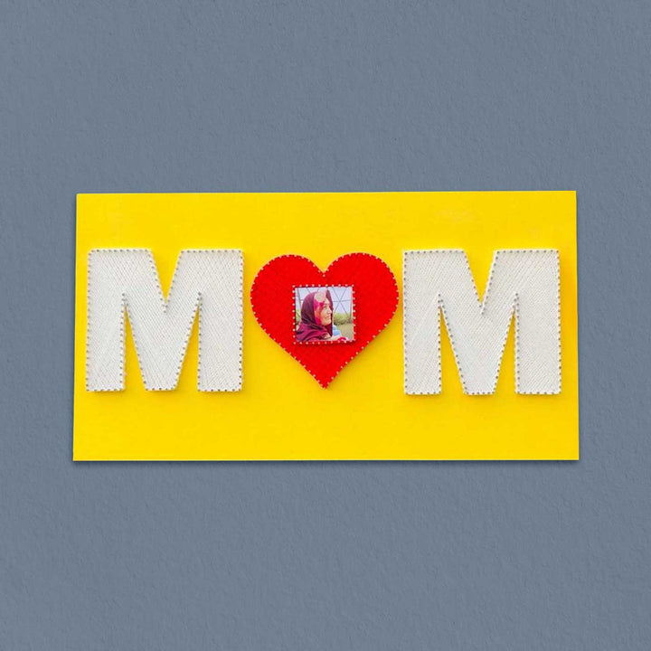 Photo Personalized Handmade String Art Mom Wooden Decorative Plaque For Mothers