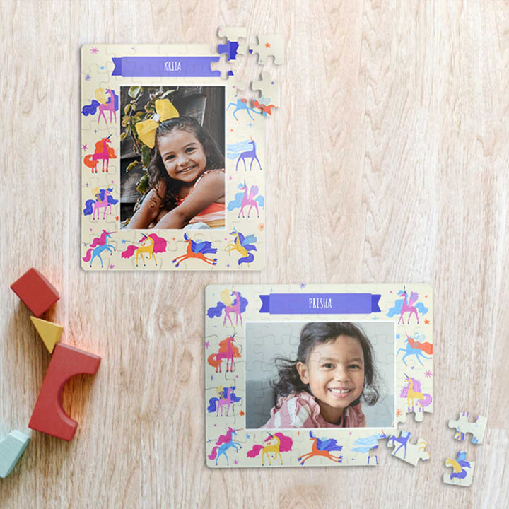Photo Personalized Magical Unicorn Theme Acrylic Puzzle