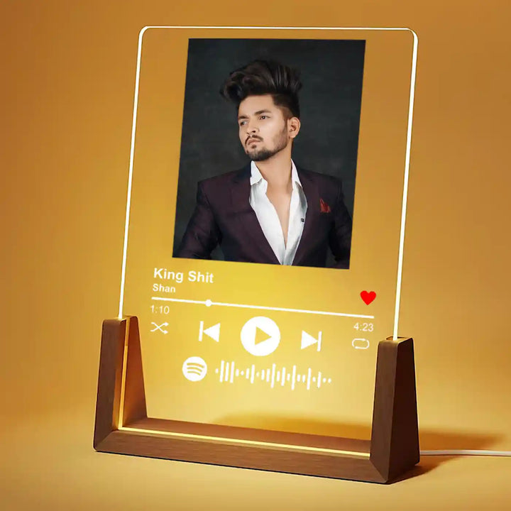 Photo Personalized Printed Music Player Theme Acrylic Table Lamp