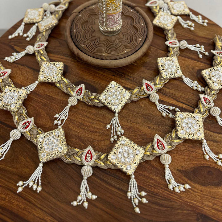 Handmade Beaded Belt Design Jute Toran