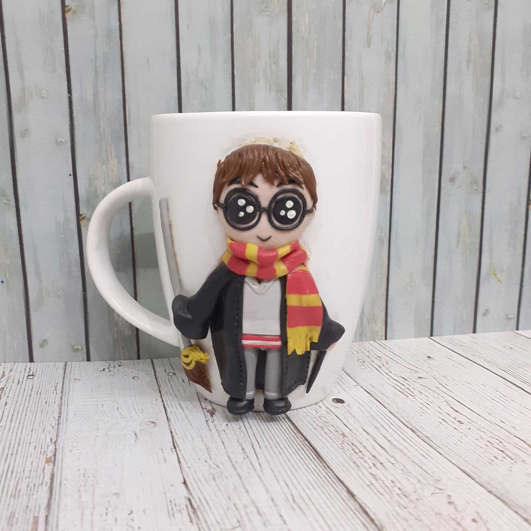 Handmade Polymer Clay Wizard Theme Ceramic Mug
