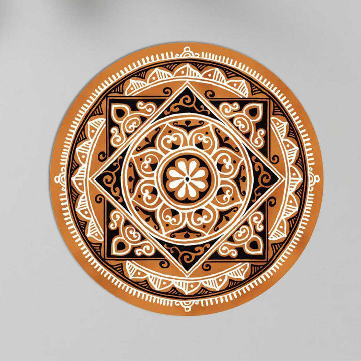 24 x 24 Inch | Hand-Painted Vyana Circle Canvas Reusable Rangoli Mat