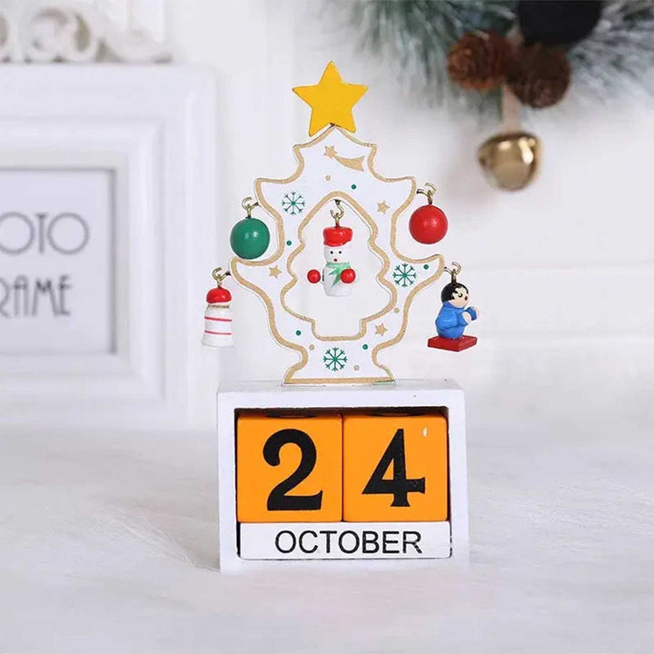 Handmade Wooden Count Down To Merry Day White DIY Advent Calendar