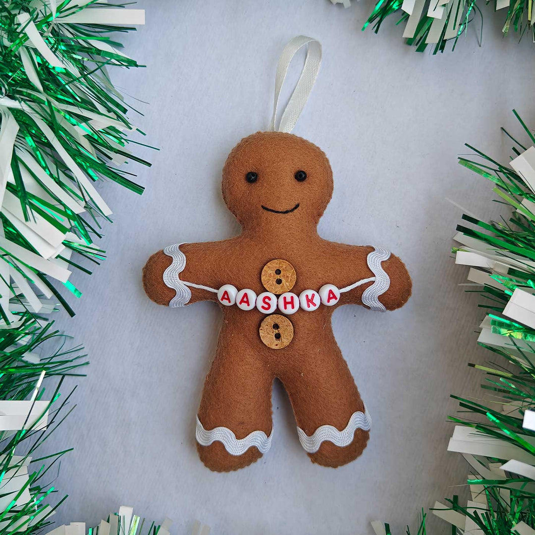 Personalized Felt Ornaments For Christmas Tree Decoration | Set Of 2