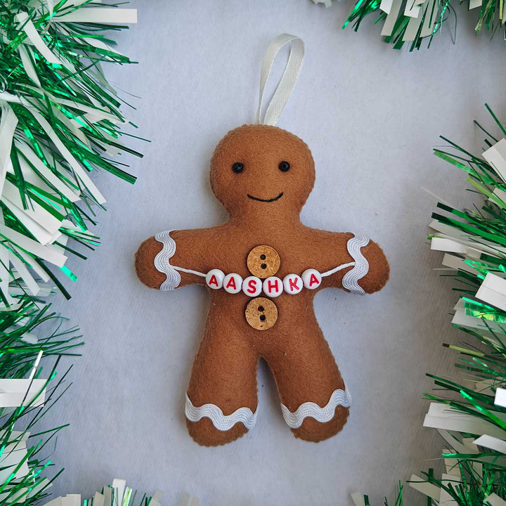 Personalized Felt Ornaments For Christmas Tree Decoration | Set Of 2