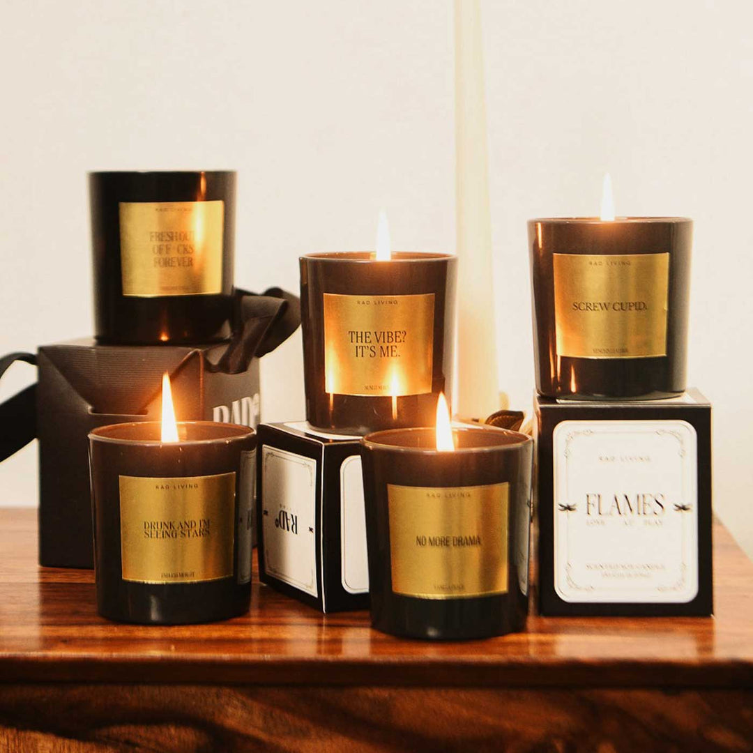 Hand Poured Screw Cupid, Venus in Leather Scented Soy Wax Candle