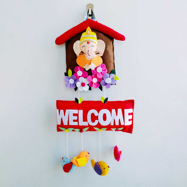 Handmade Ganesha Theme Felt Hanging