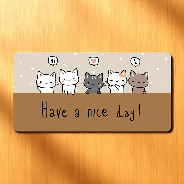 Printed Anti Slippery & Water Resistent Cats Theme Desk Mat