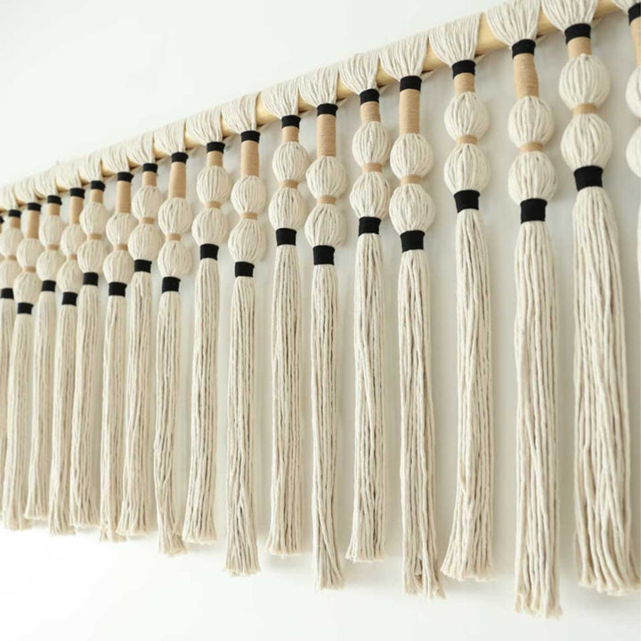 Handmade Macrame Big Tassels Design Cotton Wall Hanging