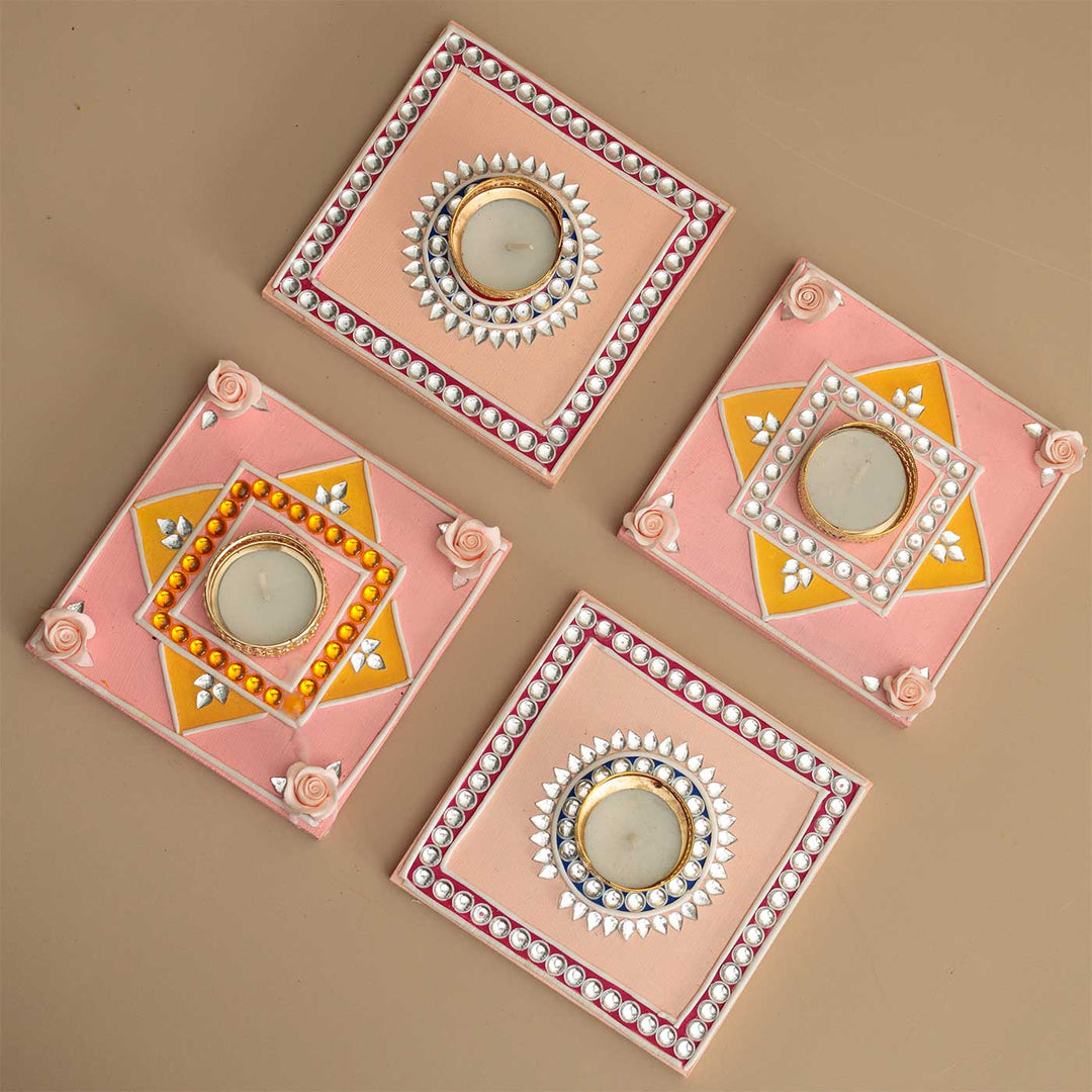 Handmade Siddhi Jyoti Wooden Tealight Holder