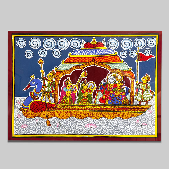 15 X 11 Inch | Nauka Vihar Paper Phad Painting