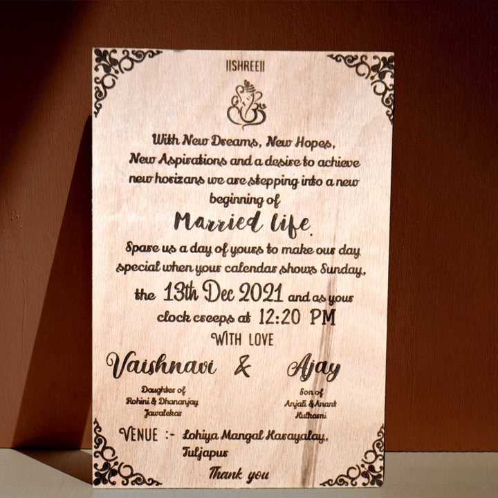 Personalized Engraved Wooden Wedding Plaque