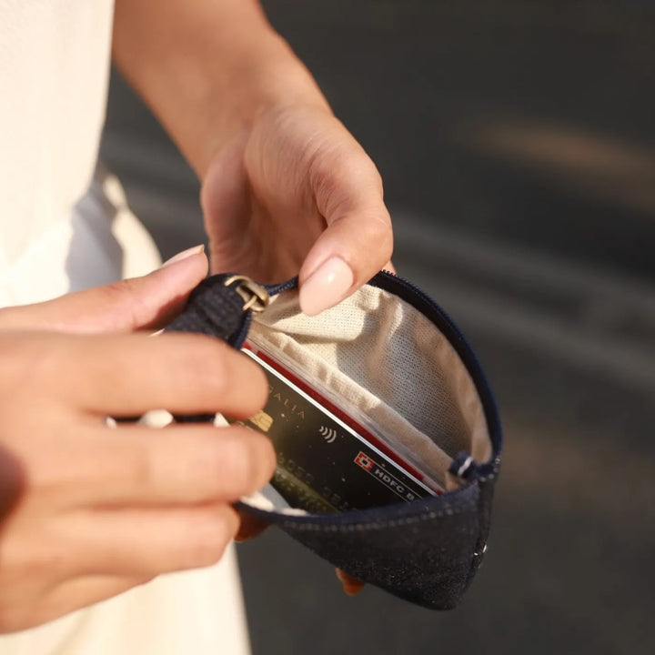 Upcycled Patched Eco-Friendly Wallet With Coin Pouch