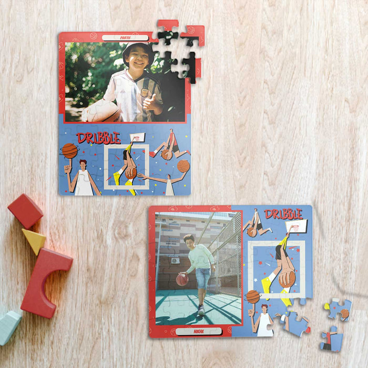 Photo Personalized Basketball Boy Theme Acrylic Puzzle