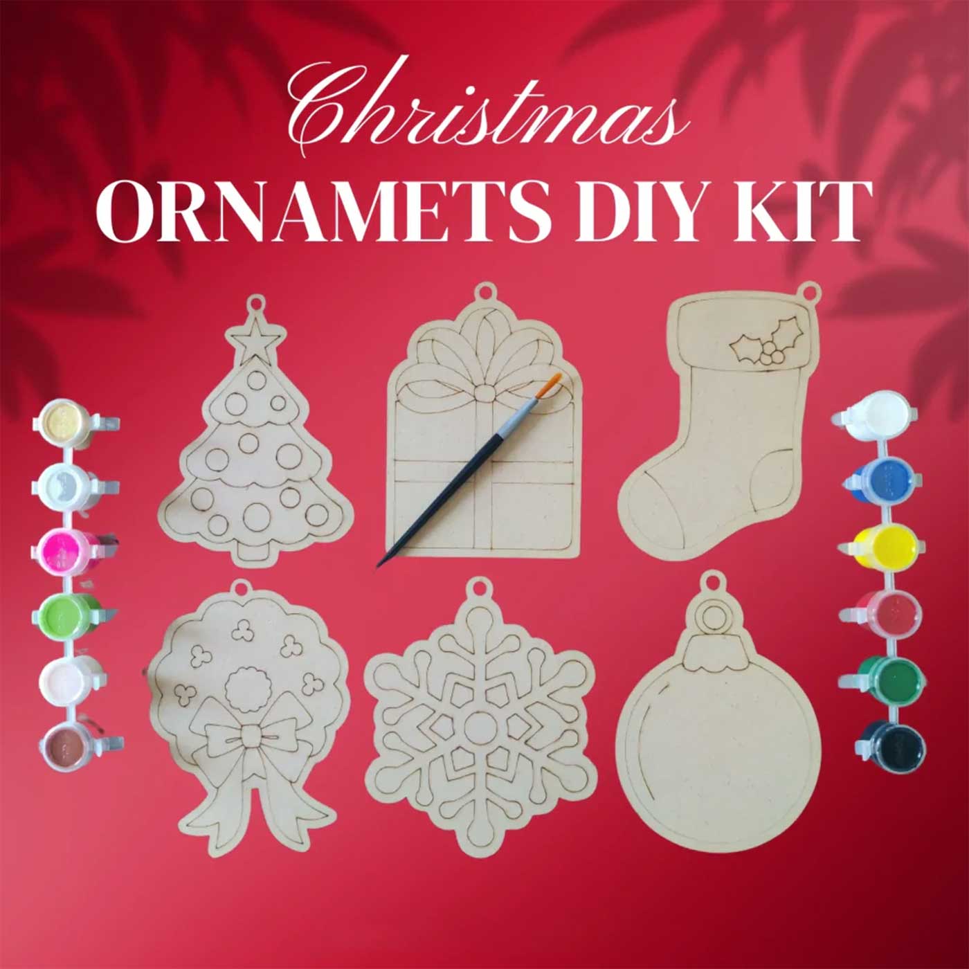 Buy Ready To Paint Christmas Ornaments Diy Kit For Christmas Tree ...
