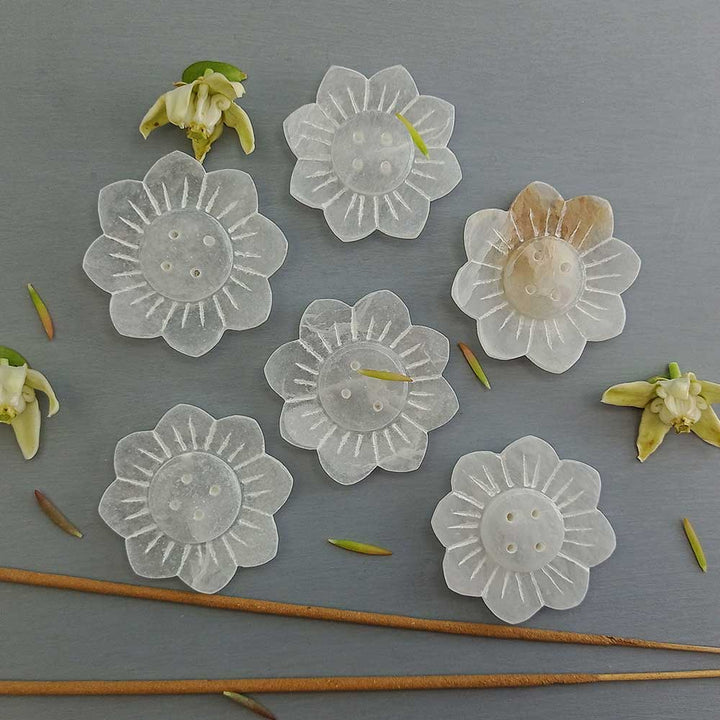 Handmade Handmade White Imad Artistic Alabaster Incense Stick Holder | Set Of 6