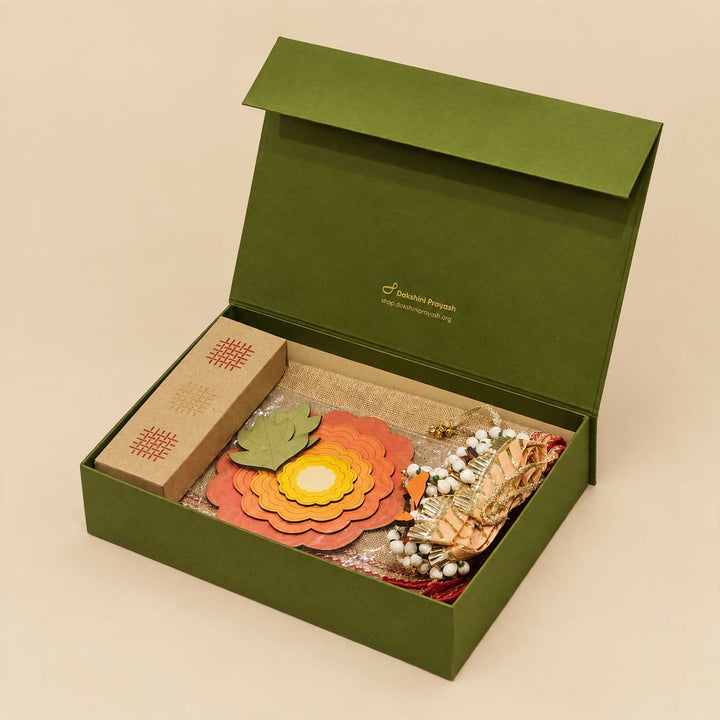 Red Marigold Diwali Table And Home Décor Gift Hamper For Festive Gifting