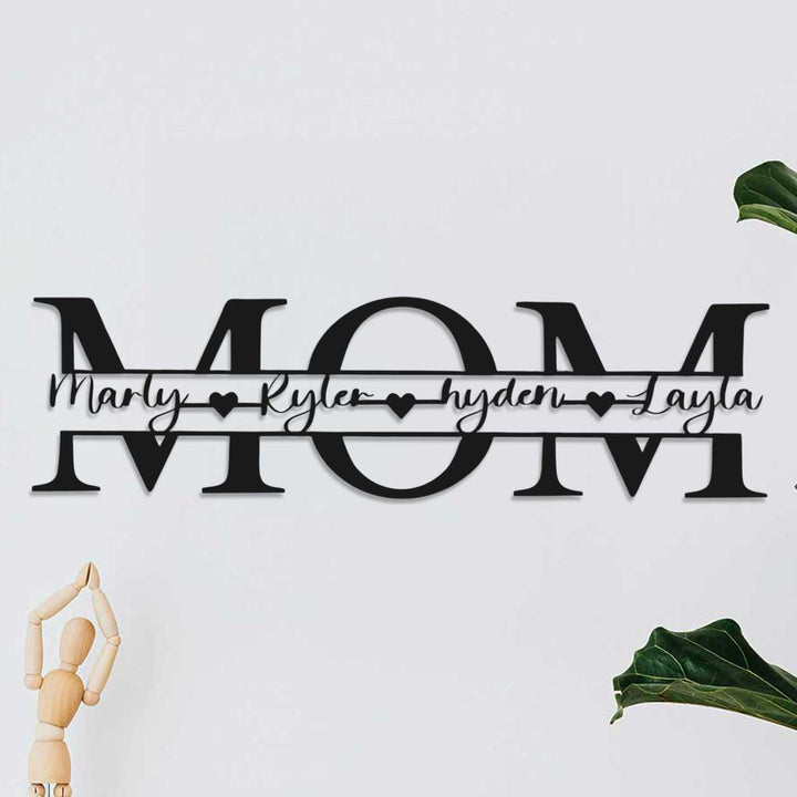 Personalized Handmade Laser Cut Mom Theme Metal Decorative Plaque