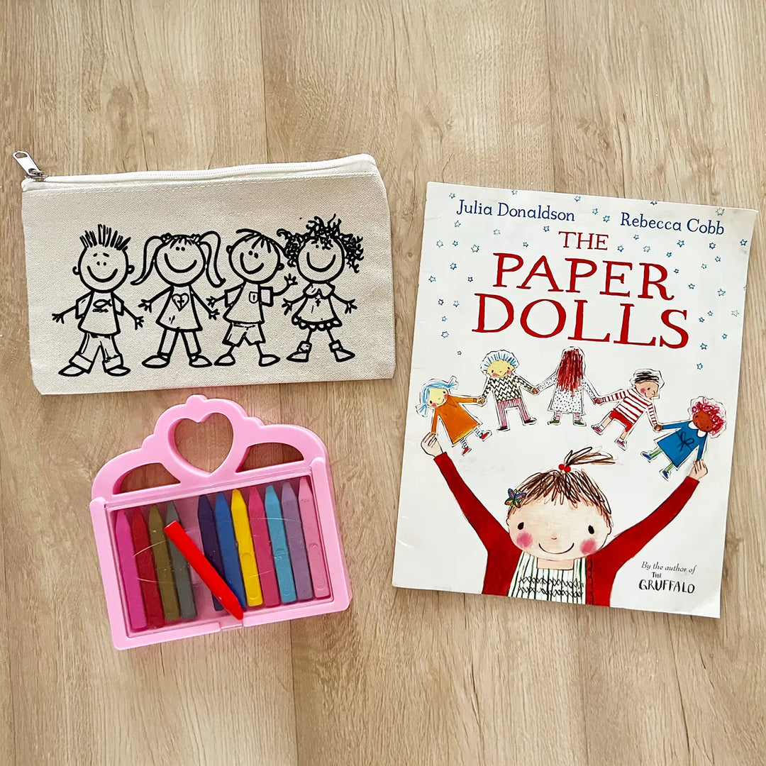 DIY Colour It Yourself Best Friends Cotton Pouch For Kids