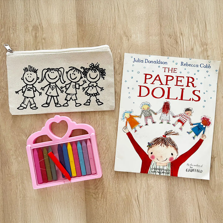 DIY Colour It Yourself Best Friends Cotton Pouch For Kids