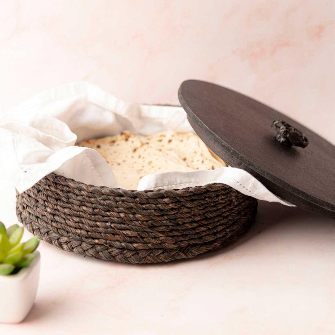 Handmade Ecofriendly Grass Woven Earthy Sophistication Sabai Roti Box