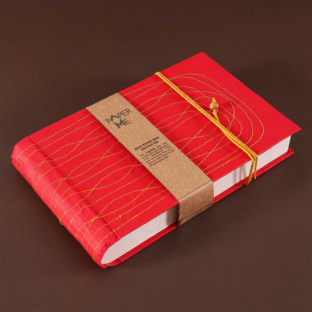 Handmade Bahi Khata Shaped Paper Gift Box