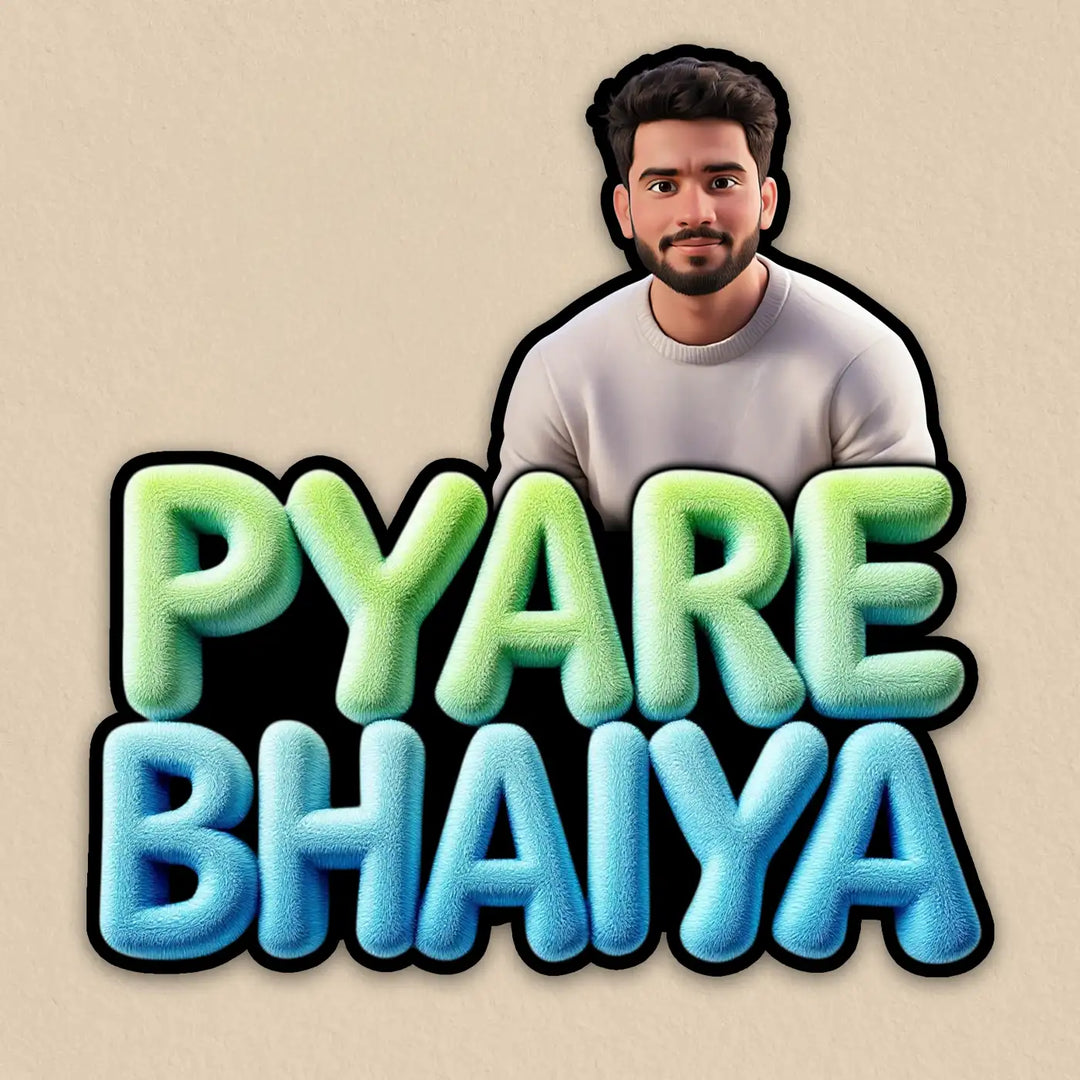 Photo Personalized "Pyare Bhaiya" Acrylic Fridge Magnet