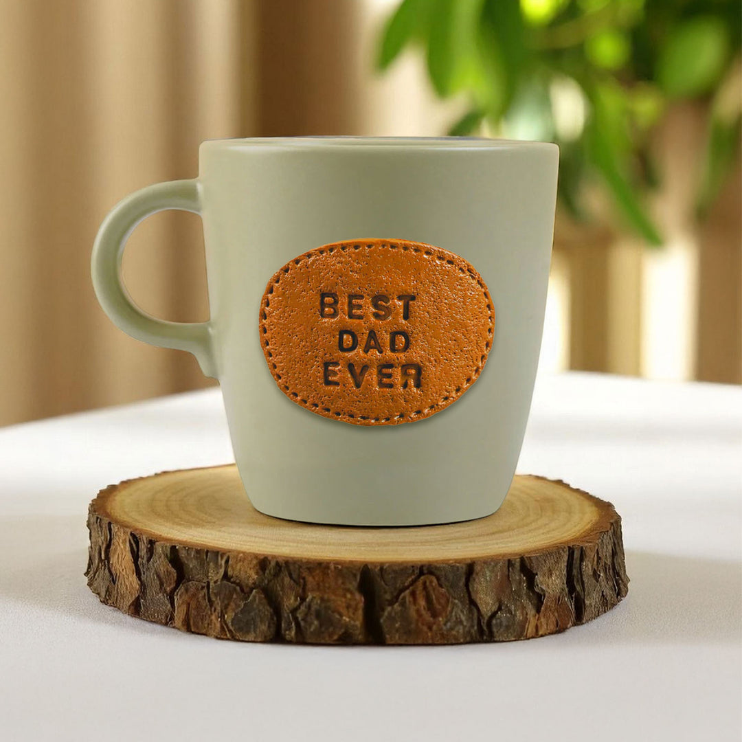 Personalized Hand-Painted Polymer Clay Best Dad Ever Theme Ceramic Mug