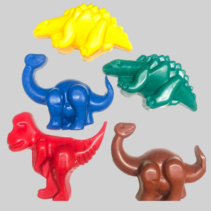 Handmade Non-Toxic Jumbo Dinosaur Crayons | Set Of 5