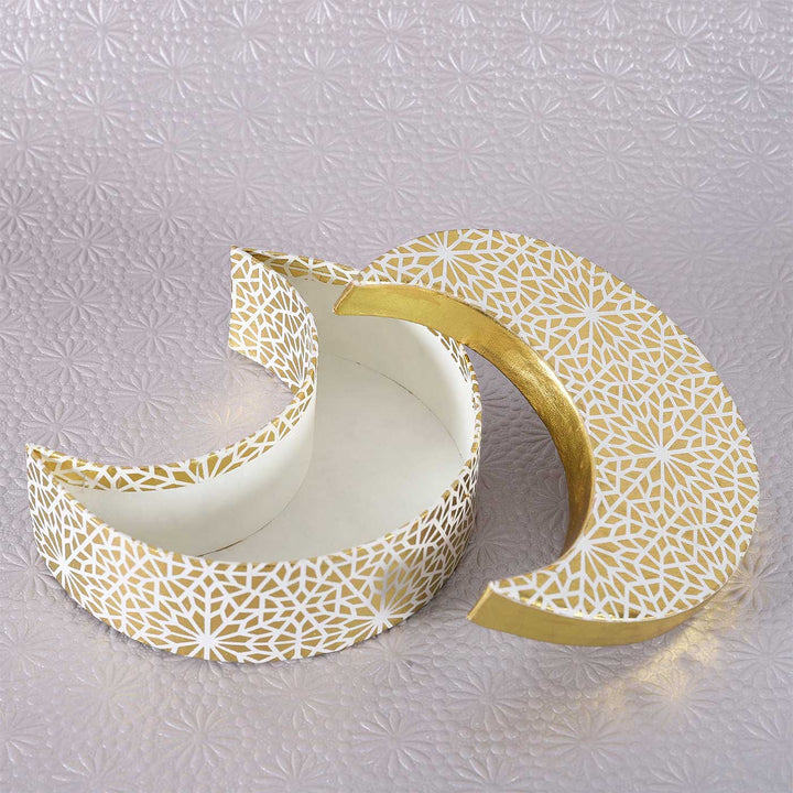 Handmade Mosaic Moon Shaped Paper Gift Box