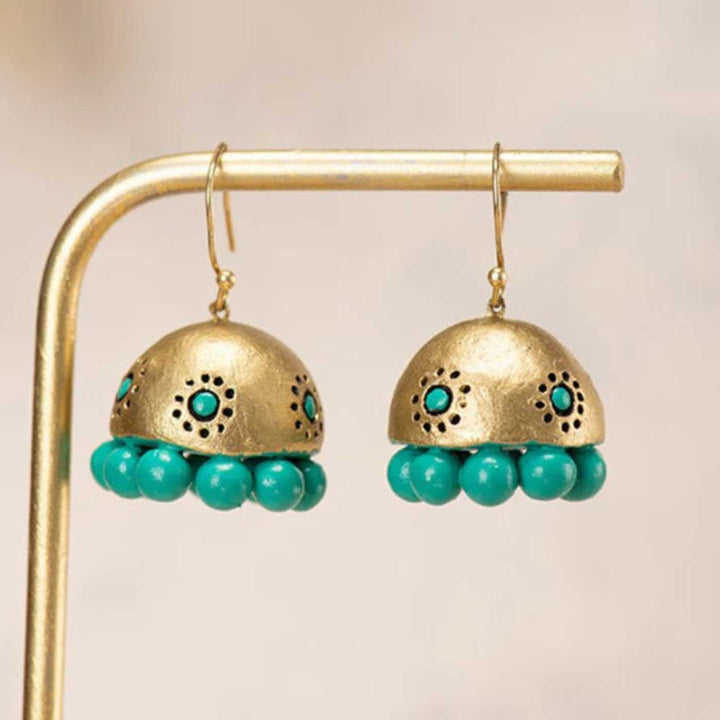 Handmade Beaded Classic Dome Terracotta Earrings
