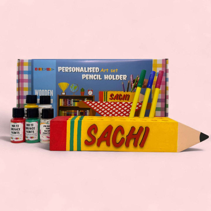 Personalized Paint Your Own Wooden Pencil Holder DIY Kit